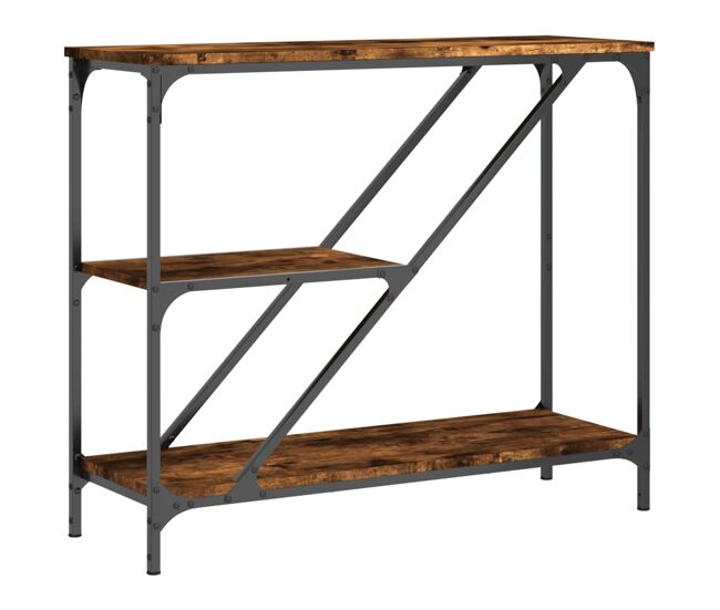 Mesa consola - mesa de entrada 88,5x30x75 cm derivados de madeira carvalho fumado