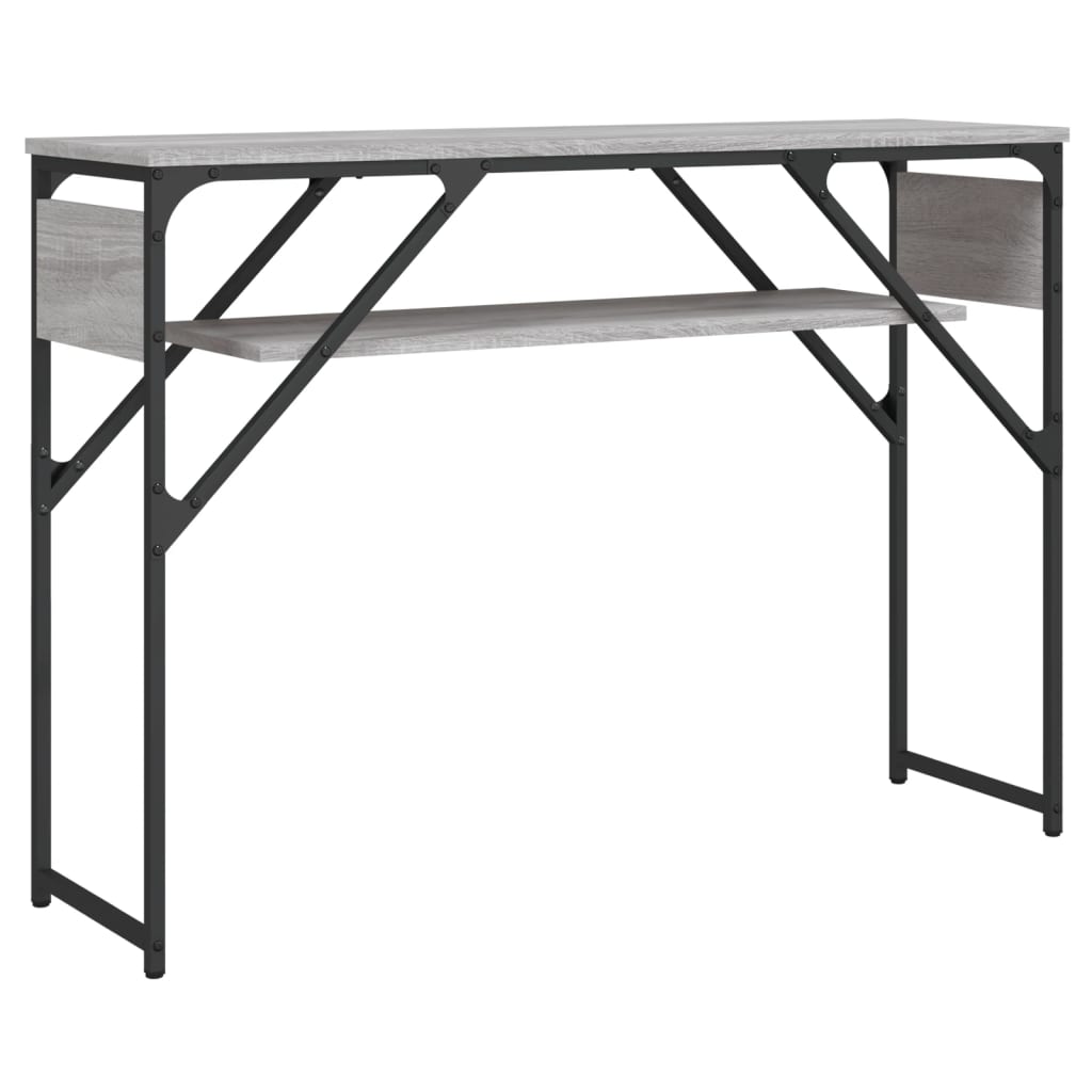 Mesa consola - mesa de entrada c/ prateleira derivados de madeira cinzento sonoma