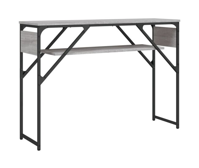 Mesa consola - mesa de entrada c/ prateleira derivados de madeira cinzento sonoma