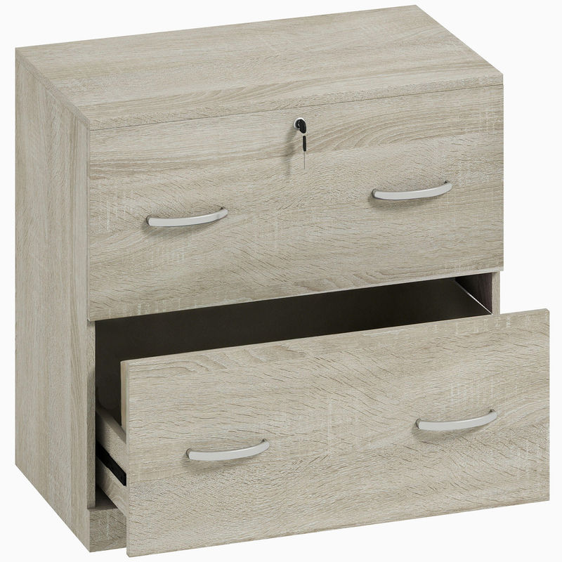 Vinsetto armário para arquivos com gavetas para escritório armário de arrumação de escritório com fechadura e 2 chaves para estúdio dormitório 77x42x72 cm madeira