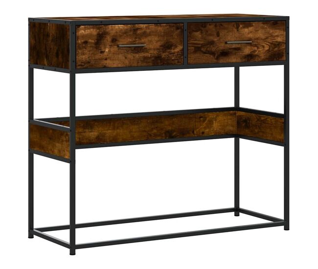 Mesa consola - mesa de entrada 90x35x80 cm derivados de madeira carvalho fumado