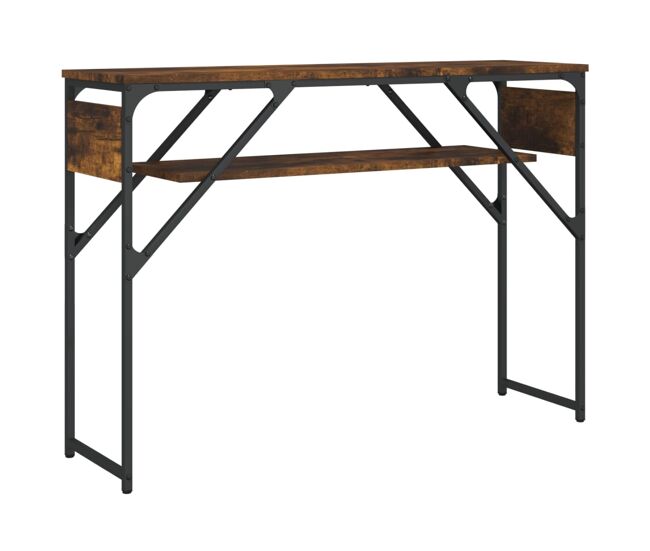 Mesa consola - mesa de entrada c/ prateleira derivados de madeira carvalho fumado