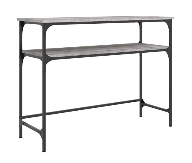 Mesa consola - mesa de entrada 100x35,5x75cm derivados de madeira cinzento sonoma