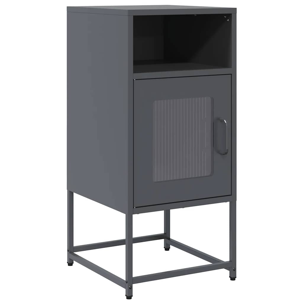 Mesa de cabeceira - mesinha de cabeceira 36x39x78 cm aço laminado a frio antracite