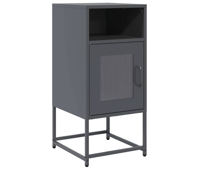 Mesa de cabeceira - mesinha de cabeceira 36x39x78 cm aço laminado a frio antracite