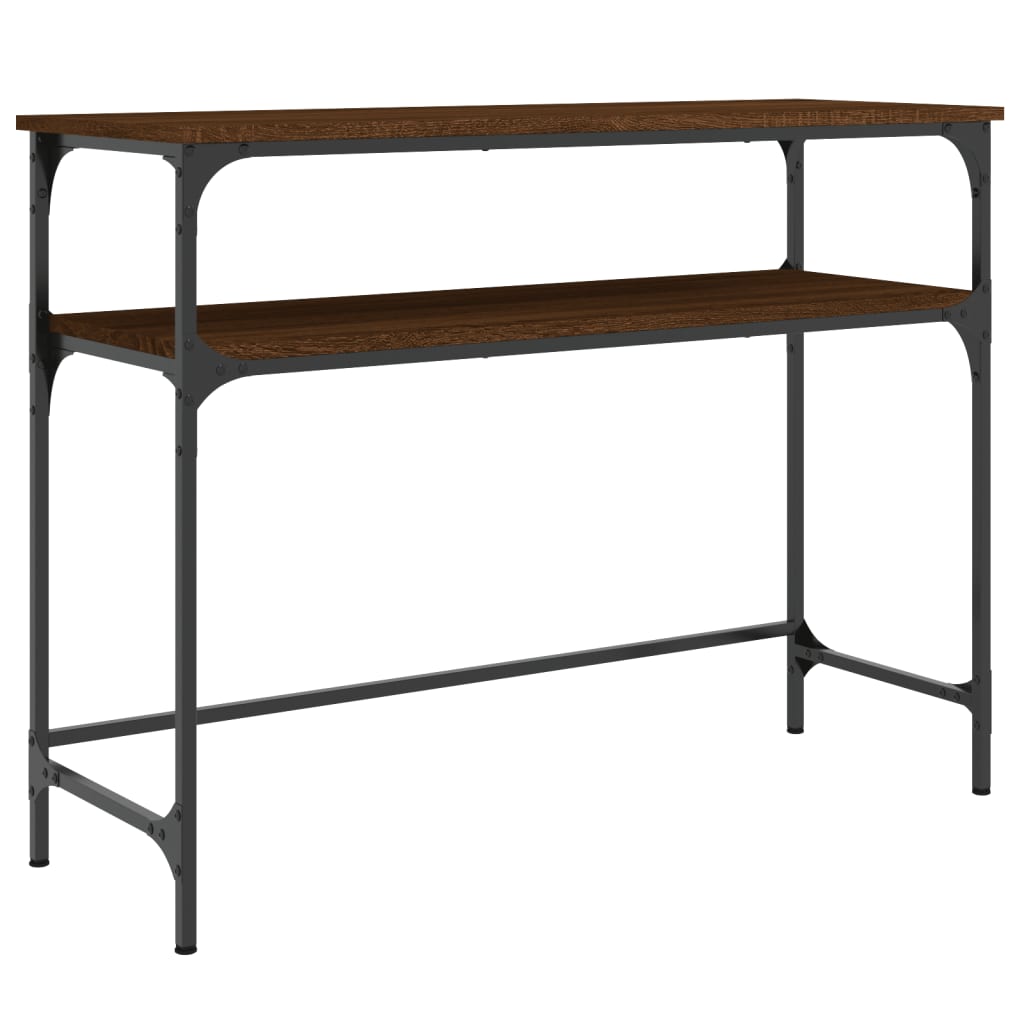 Mesa consola - mesa de entrada 100x35,5x75 cm derivados madeira carvalho castanho