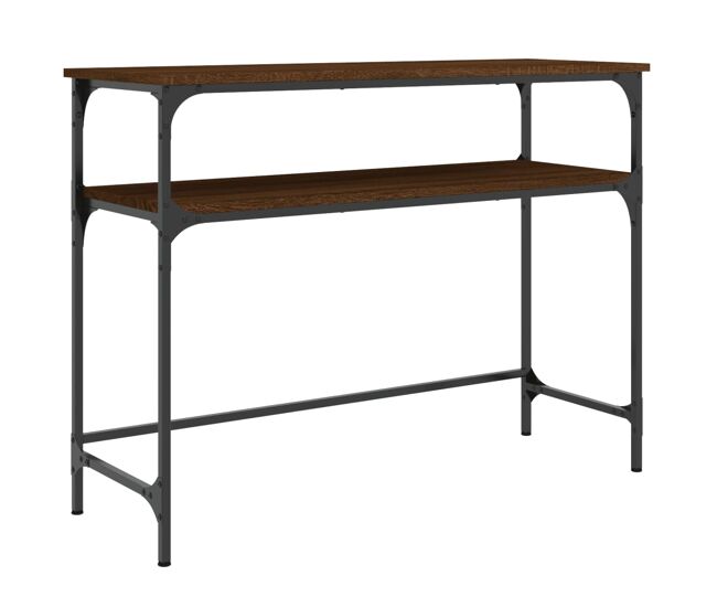 Mesa consola - mesa de entrada 100x35,5x75 cm derivados madeira carvalho castanho