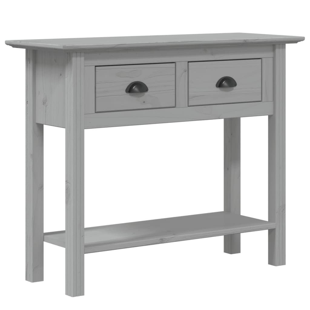Mesa consola - mesa de entrada 91x35x74 cm madeira de pinho maciça cinzento