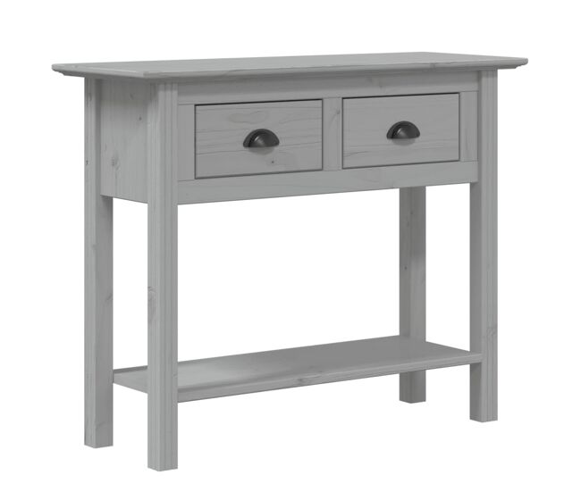 Mesa consola - mesa de entrada 91x35x74 cm madeira de pinho maciça cinzento