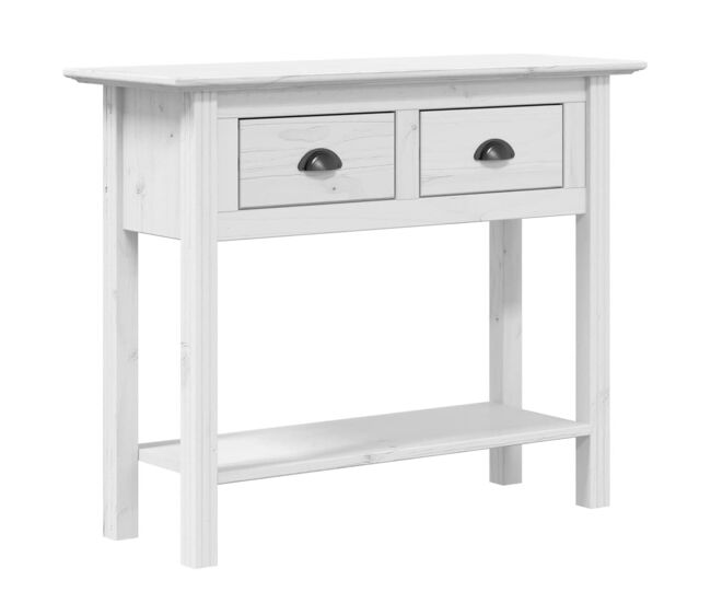 Mesa consola - mesa de entrada 91x35x74 cm madeira de pinho maciça branco