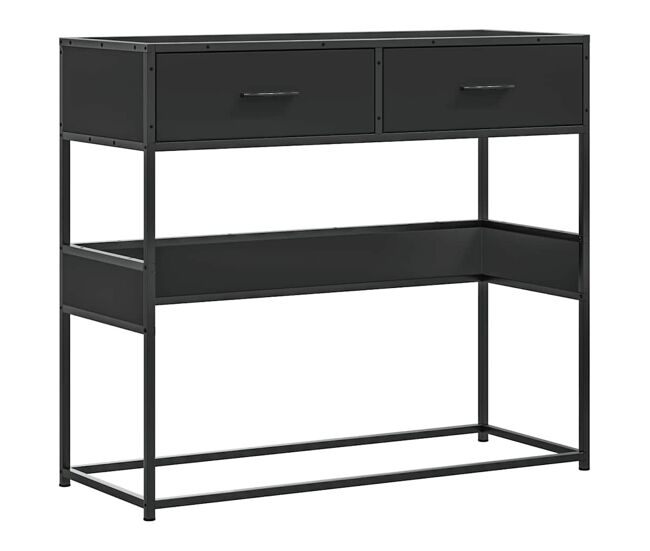 Mesa consola - mesa de entrada 90x35x80 cm derivados de madeira preto