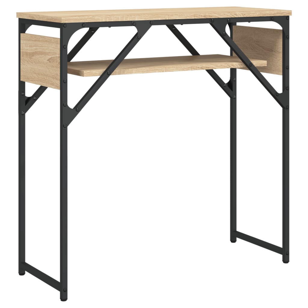 Mesa consola - mesa de entrada c/ prateleira derivados de madeira carvalho sonoma
