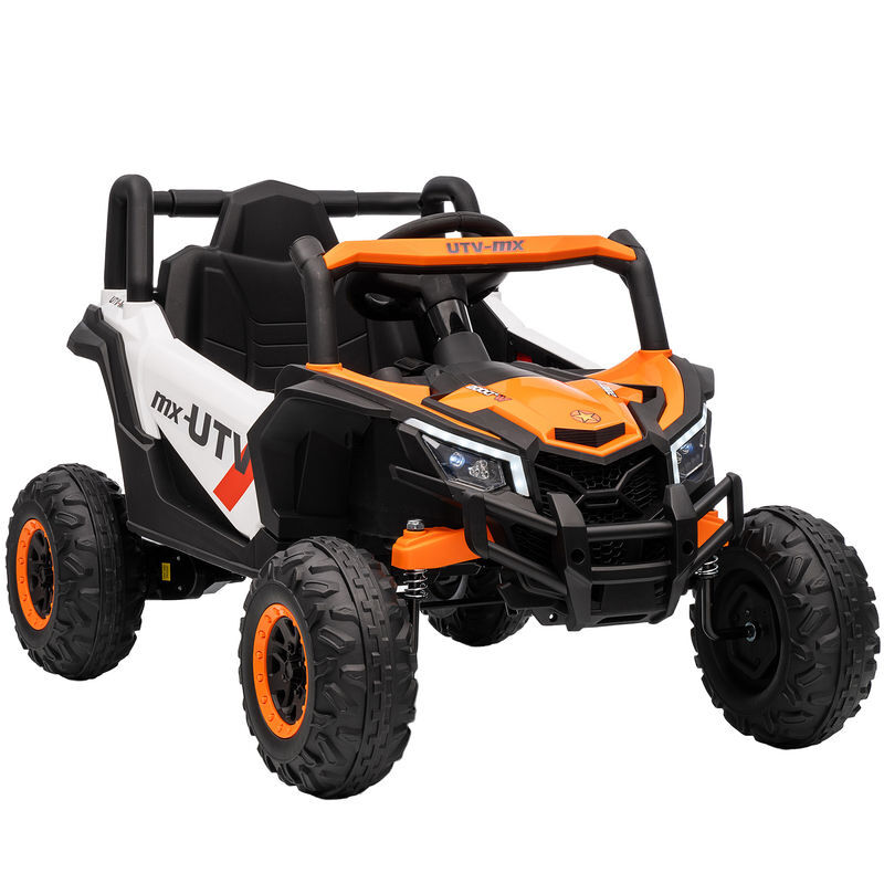 Aiyaplay carro électrique para enfants 12v utv com 2 motores controlo remoto 2,4g velocidade até 7 km/h sistema de suspensão faróis usb para enfants acima de 3 anos 96x61x56 cm orange