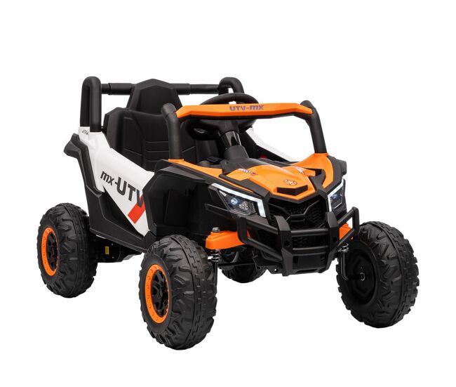 Aiyaplay carro électrique para enfants 12v utv com 2 motores controlo remoto 2,4g velocidade até 7 km/h sistema de suspensão faróis usb para enfants acima de 3 anos 96x61x56 cm orange