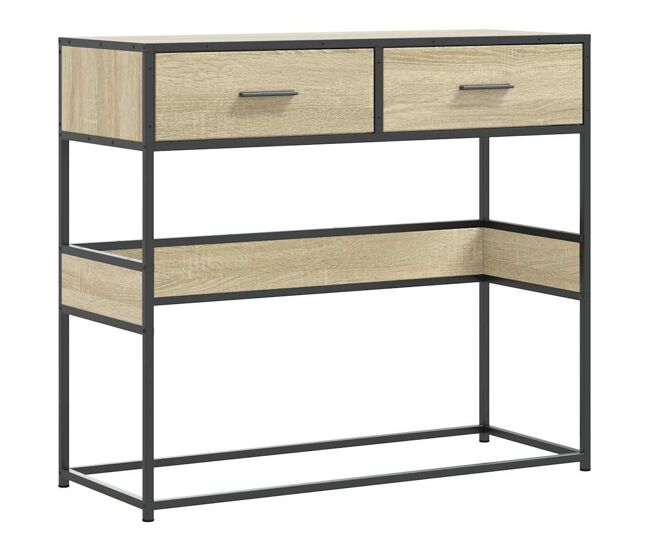 Mesa consola - mesa de entrada 90x35x80 cm derivados de madeira carvalho sonoma