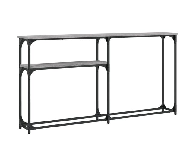 Mesa consola - mesa de entrada 145x22,5x75cm derivados de madeira cinzento sonoma