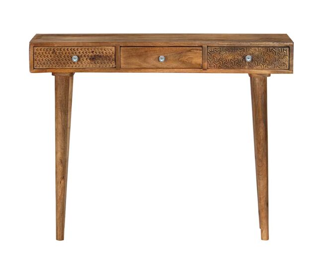 Mesa consola - mesa de entrada madeira de mangueira maciça 102x30x79 cm