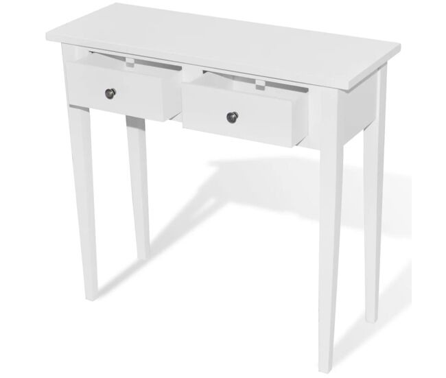 Toucador/mesa consola - mesa de entrada com duas gavetas branco