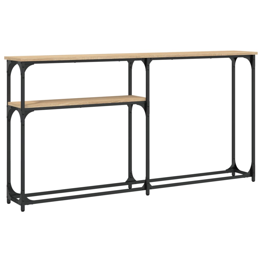 Mesa consola - mesa de entrada 145x22,5x75cm derivados de madeira carvalho sonoma