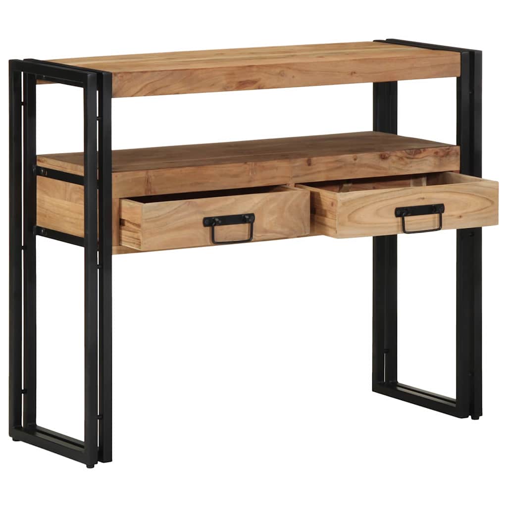 Mesa consola - mesa de entrada castanho 90 x 33 x 75 cm madeira de acácia maciça