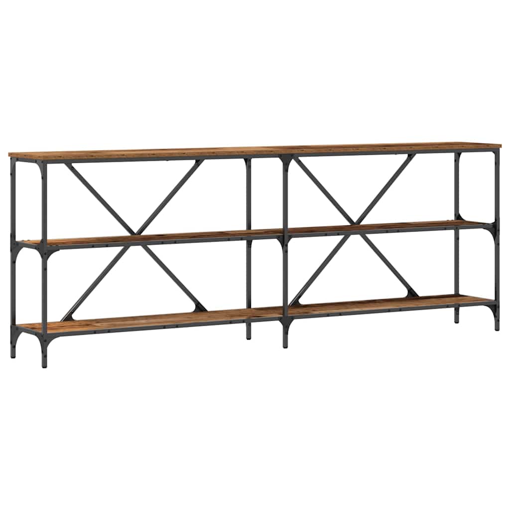 Mesa consola - mesa de entrada com prateleira outros madeira antiga 180 x 30 x 75 cm