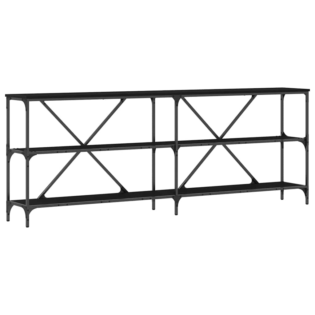Mesa consola - mesa de entrada com prateleira outros carvalho preto 180 x 30 x 75 cm