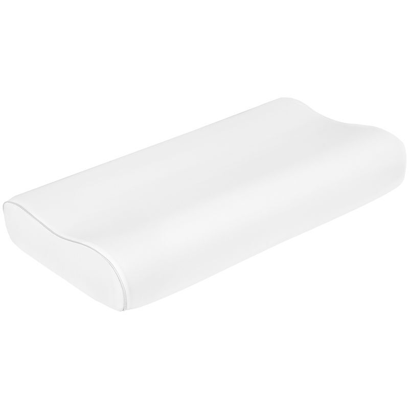 Homcom almofada viscoelástica 68x35 cm de espuma viscoelástica, almofada refrescante com design ergonómico, dupla altura, capa removível e lavável,