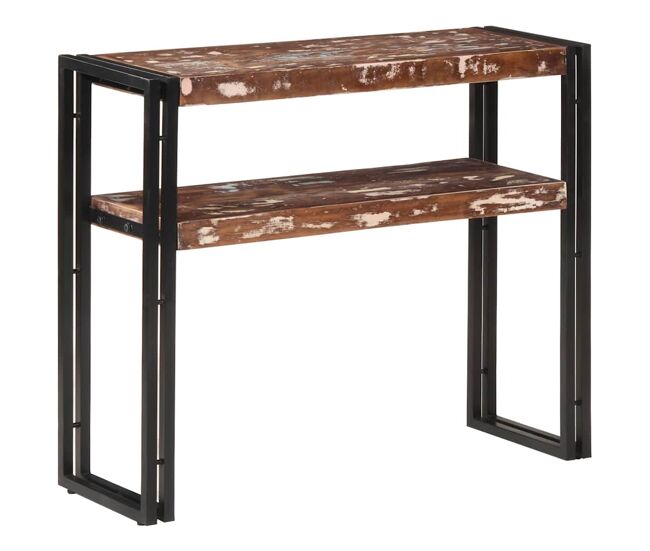 Mesa consola - mesa de entrada 90x30x75 cm madeira recuperada maciça