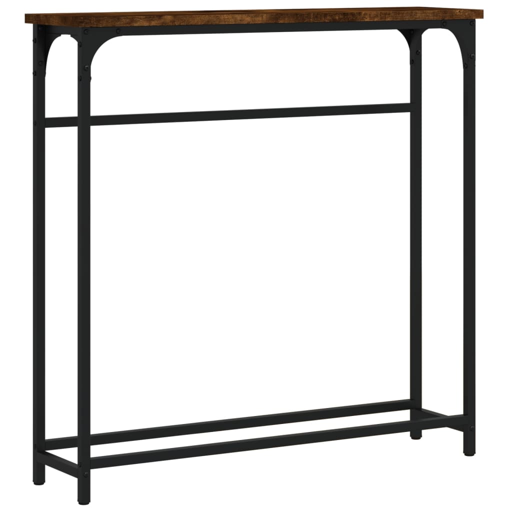 Mesa consola - mesa de entrada 75x19,5x75 cm derivados de madeira carvalho fumado