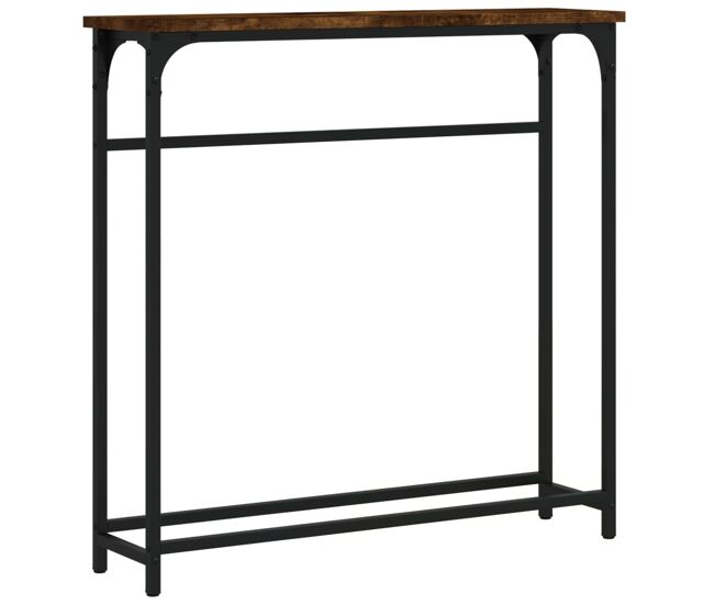 Mesa consola - mesa de entrada 75x19,5x75 cm derivados de madeira carvalho fumado