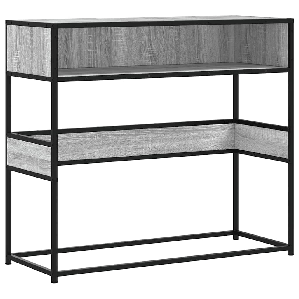Mesa consola - mesa de entrada 90x35x80 cm derivados de madeira cinzento sonoma