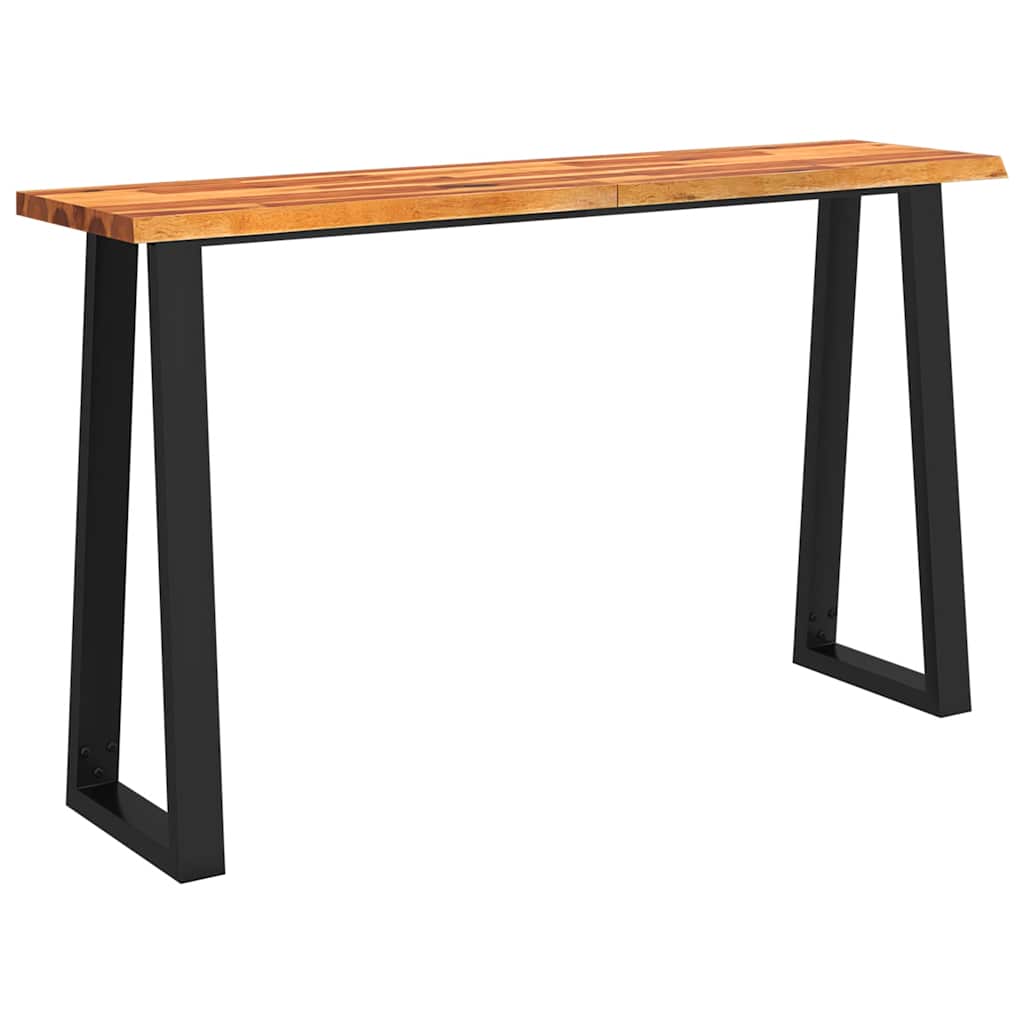 Mesa consola - mesa de entrada c/ bordas vivas 140x40x80 cm acácia maciça