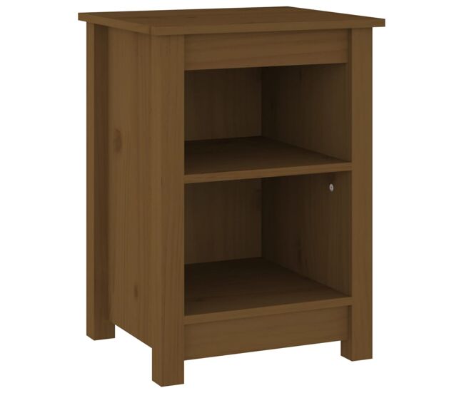 Mesa de cabeceira - mesinha de cabeceira 40x35x55 cm pinho maciço castanho mel