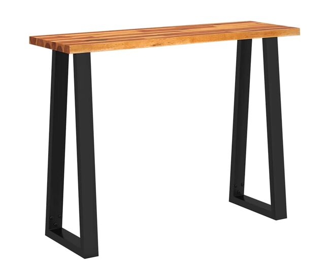 Mesa consola - mesa de entrada com bordas vivas 110x35x80 cm acácia maciça