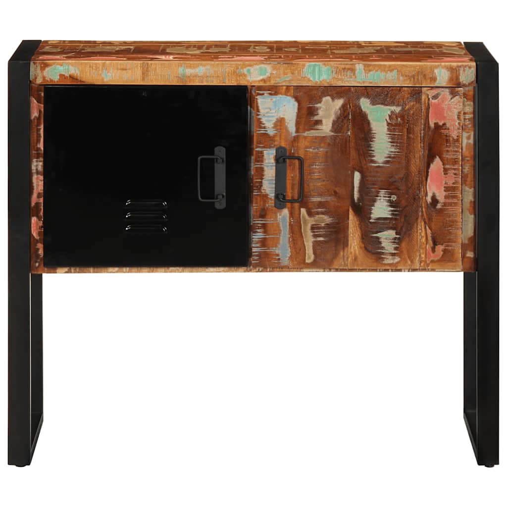 Mesa consola - mesa de entrada multicor 90x35x75 cm madeira maciça recuperada