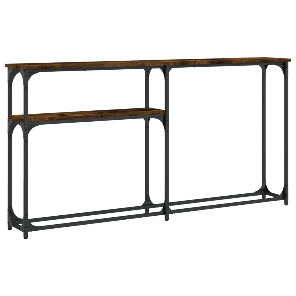 Mesa consola - mesa de entrada 145x22,5x75cm derivados de madeira carvalho fumado