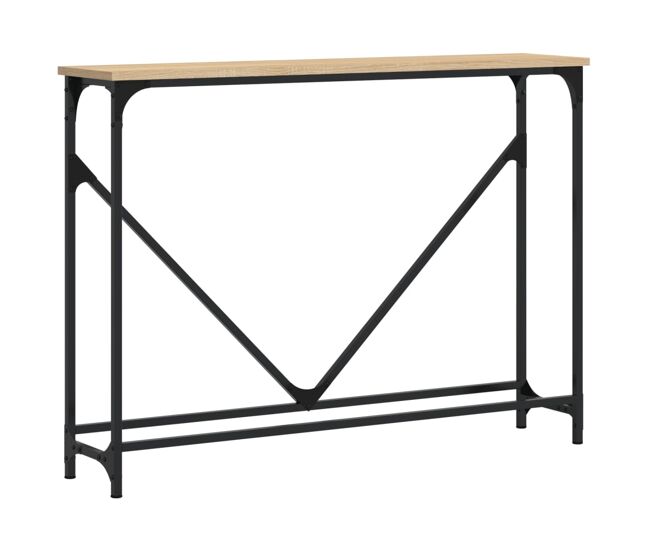 Mesa consola - mesa de entrada 102x22,5x75cm derivados de madeira carvalho sonoma