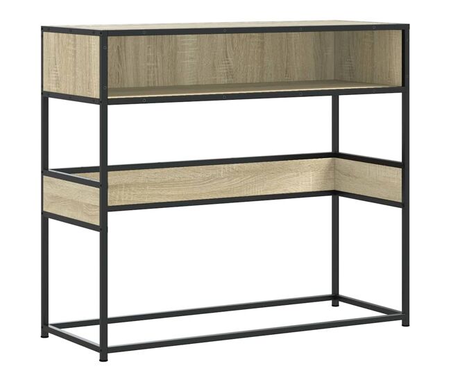 Mesa consola - mesa de entrada 90x35x80 cm derivados de madeira carvalho sonoma