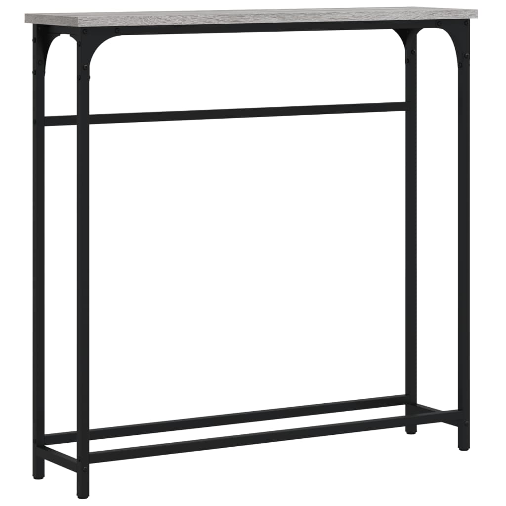 Mesa consola - mesa de entrada 75x19,5x75 cm derivados de madeira cinzento sonoma