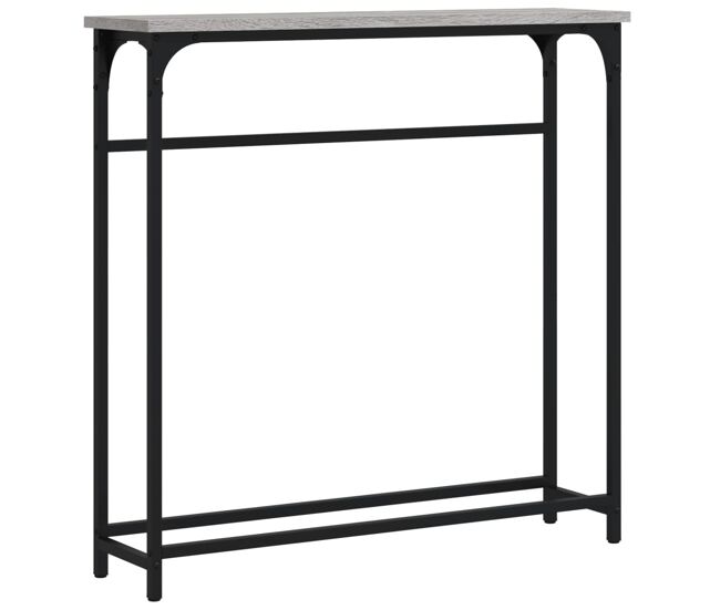Mesa consola - mesa de entrada 75x19,5x75 cm derivados de madeira cinzento sonoma