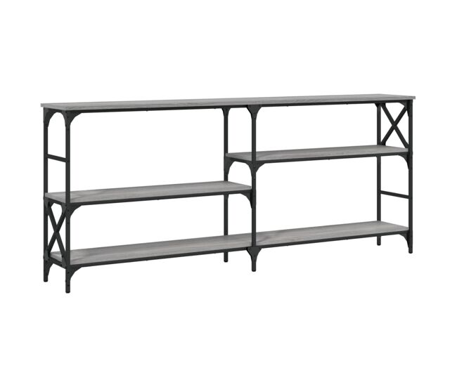 Mesa consola - mesa de entrada 180x29x76,5 cm derivados madeira cinzento sonoma