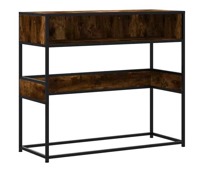 Mesa consola - mesa de entrada 90x35x80 cm derivados de madeira carvalho fumado