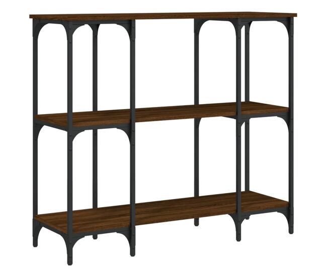 Mesa consola - mesa de entrada 102x35x90cm derivados de madeira carvalho castanho