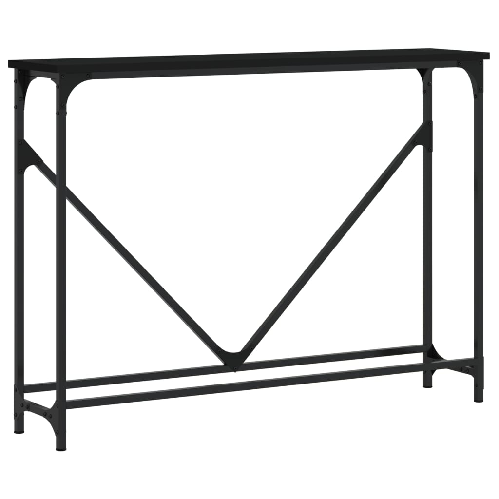 Mesa consola - mesa de entrada 102x22,5x75 cm derivados de madeira preto