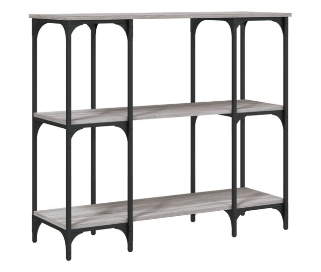 Mesa consola - mesa de entrada 102x35x90 cm derivados de madeira cinzento sonoma