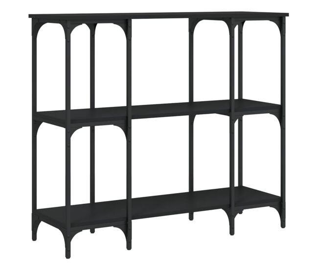 Mesa consola - mesa de entrada 102x35x90 cm derivados de madeira preto