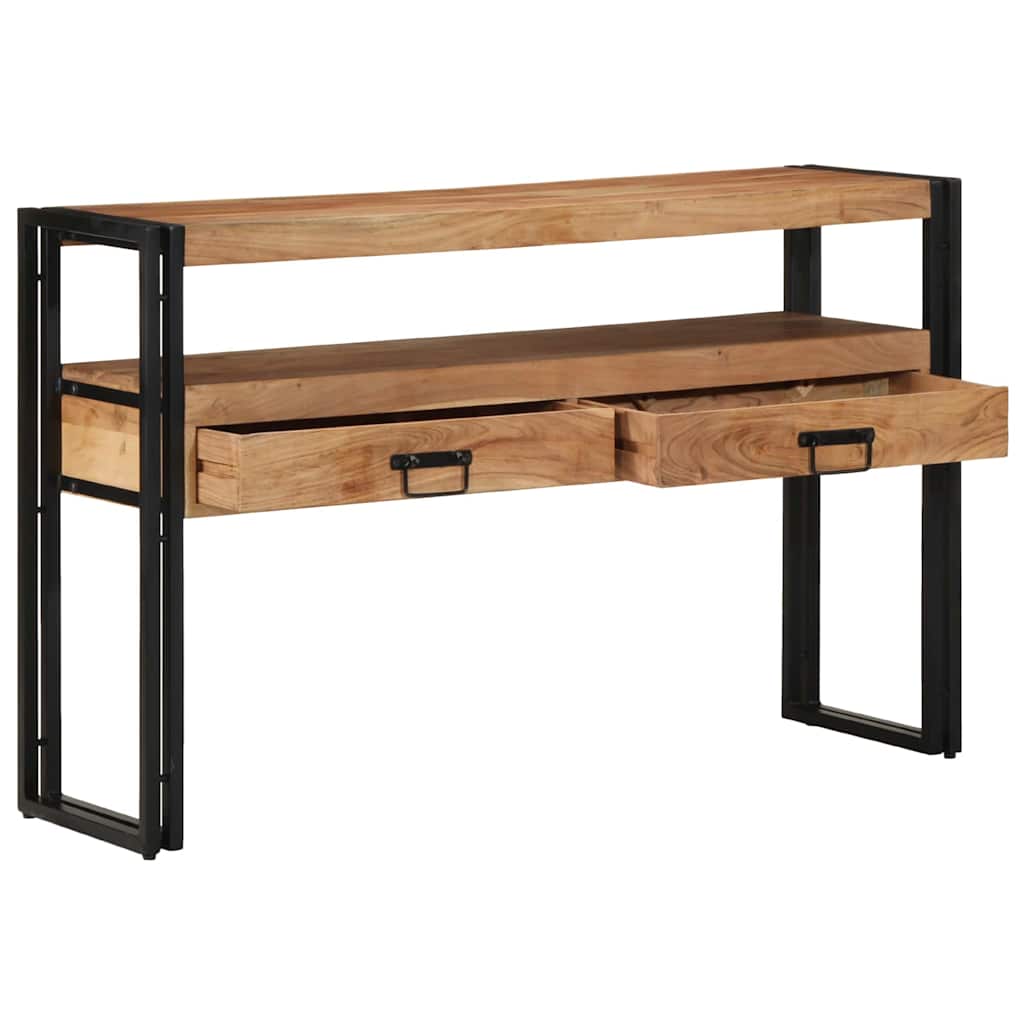 Mesa consola - mesa de entrada castanho 120 x 33 x 75 cm madeira de acácia maciça