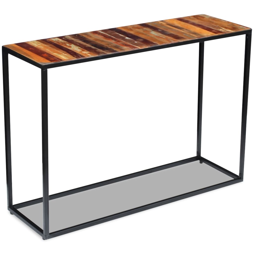 Mesa consola - mesa de entrada 110x35x76 cm madeira reciclada maciça