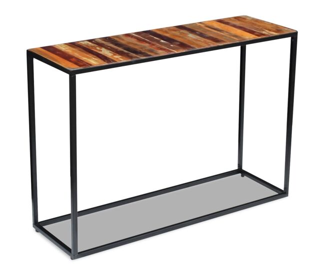 Mesa consola - mesa de entrada 110x35x76 cm madeira reciclada maciça
