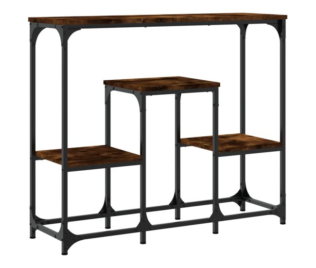 Mesa consola - mesa de entrada 89,5x28x76 cm derivados de madeira carvalho fumado